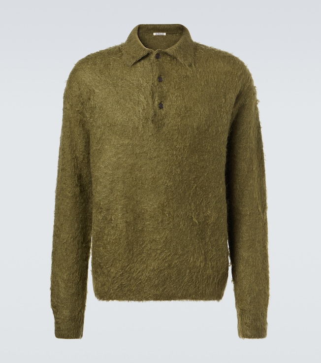 Mohair and wool polo sweater | Auralee