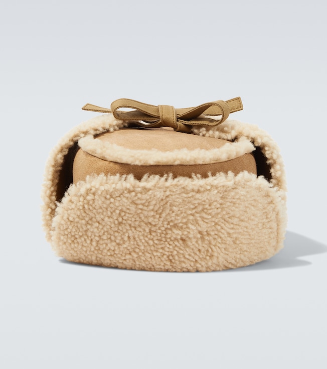Open Car suede and shearling aviator hat | Visvim